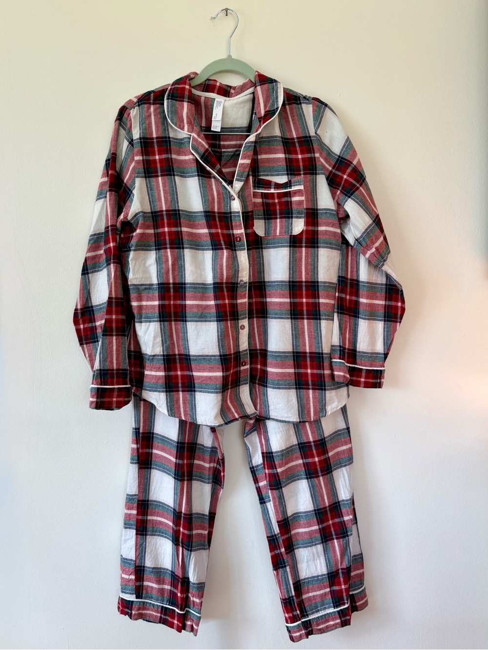 stars above Cotton Plaid Two-Piece Pajama Set